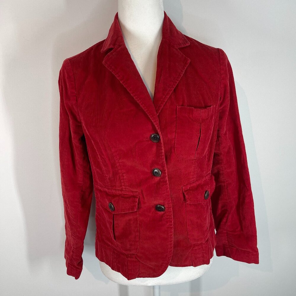 Talbots Red Corduroy Blazer size 6
